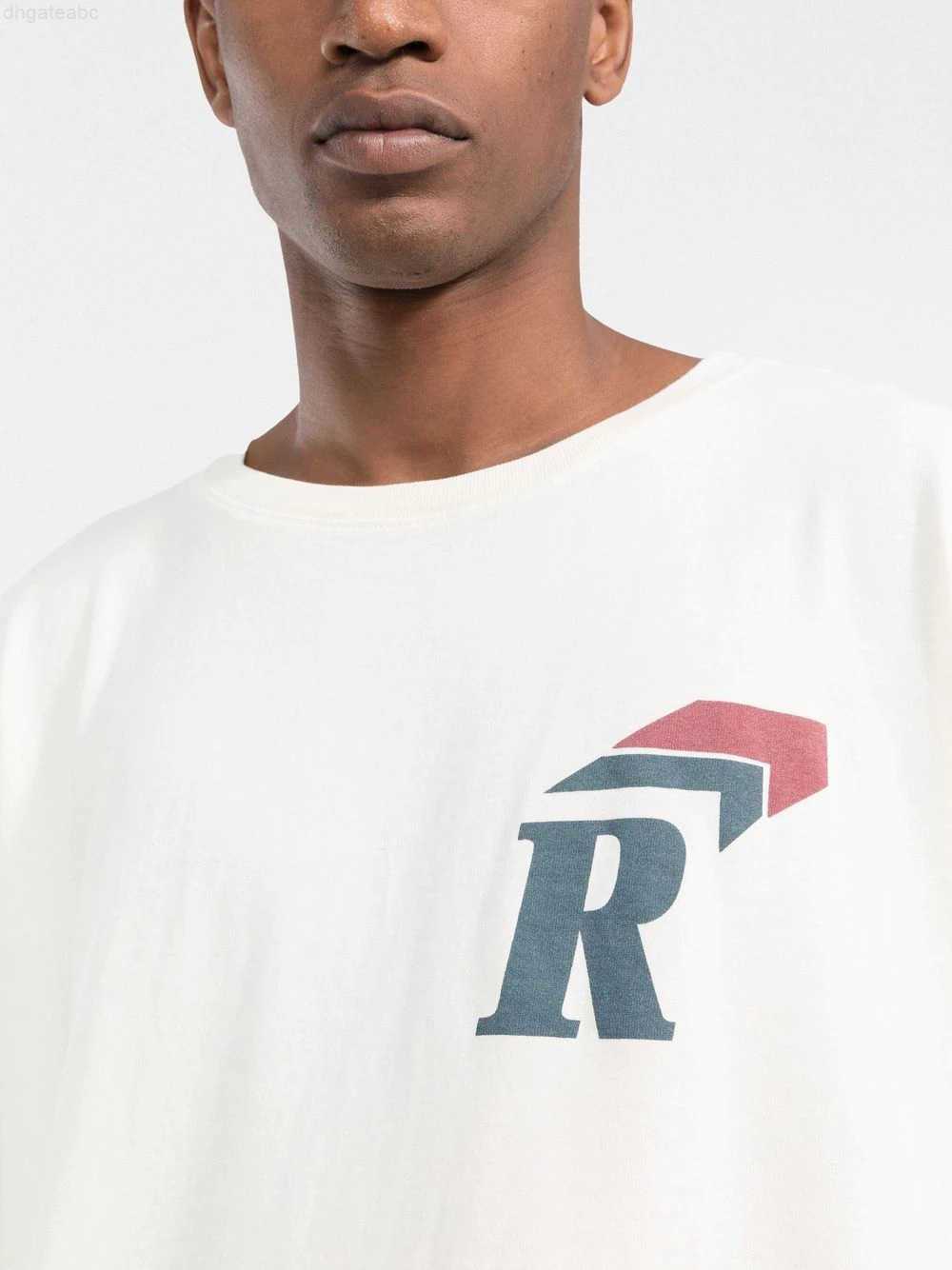 

Men' T-shirts American Fashion Brand Rhude Simple High Street Hip-hop Casual Loose Men and Women Lovers Short-sleeved T-shirt, White 2722