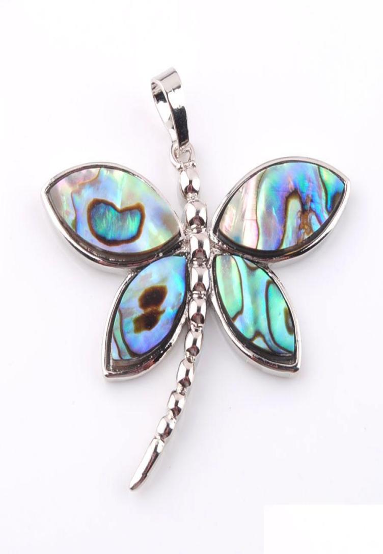 

Pendant Necklaces Wojiaer Natural Colourf New Zealand Abalone Shell Pearl Pendant Necklace Boho Style Dragonfly Beads Women Jewelr6970933
