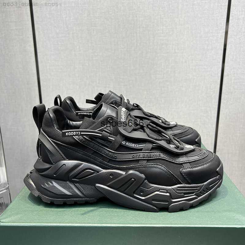 

Summer INS Fashion Brand KGDB y3 Dad's Shoes Black Genuine Leather Men's Shoes Mesh Breathable Sports Shoes Elevated Thick Sole Shoes, White
