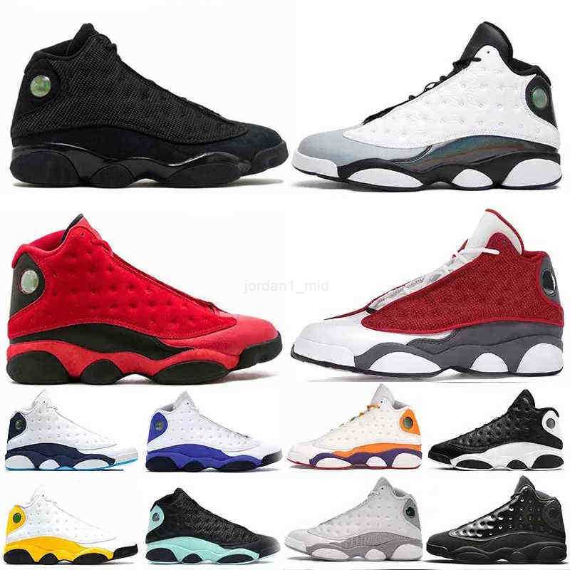 

13s Jumpman Basketball Shoes Men Court 13 BLack Cat Purple Bred Lucky Green Flint He Got Home Chicago Hyper Royal Mens Women Starfish, 22