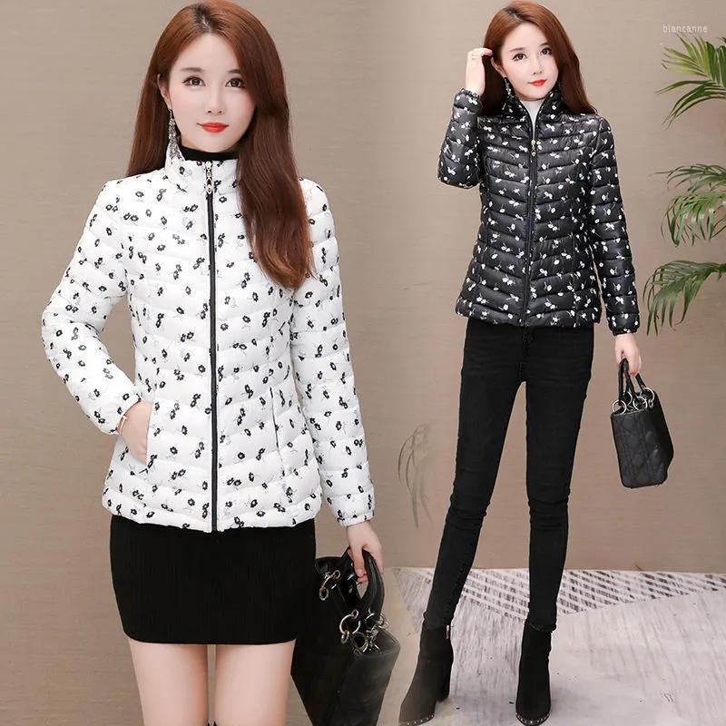 

Women's Trench Coats Down Cotton Jackets Womens 2023 Winter Middle-aged Mother Short Print Padded Plus Size Thin Slim Stand-up Collar Parkas, Blue