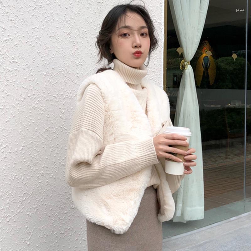 

Women's Vests Casual Plush Velvet Vest Women's Clothes Jacket 2023 Winter Soft Warm Sexy Elegant Short Fur Loose Waistcoat Cardigan Coat, Pink