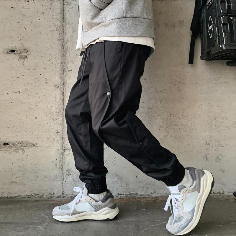 

Men's Pants Men Fashion Sports Casual Elastic Waist Straight Leg Loose Black Slim Fit, Khaki