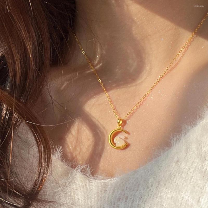 

Pendant Necklaces Female Chain Necklace Jewelry Accessories Luxury For Women Moon Neck Pendants