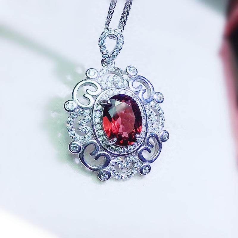 

Lockets Natural Real Red Garnet Traditional Necklace Pendant Per Jewelry 2.1ct Gemstone 925 Sterling Silver Q282710