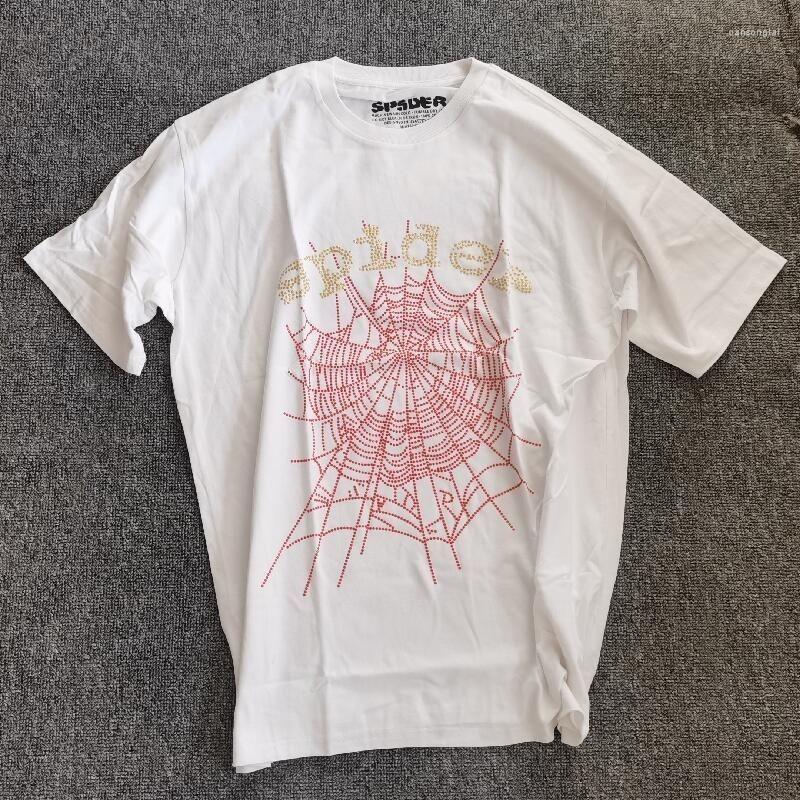 

Men' T Shirts Sp5der 555555 Flash Logo 1:1 Men' And Women' Cotton Short Sleeve T-shirt Round Neck Casual Loose Fashion Y2K