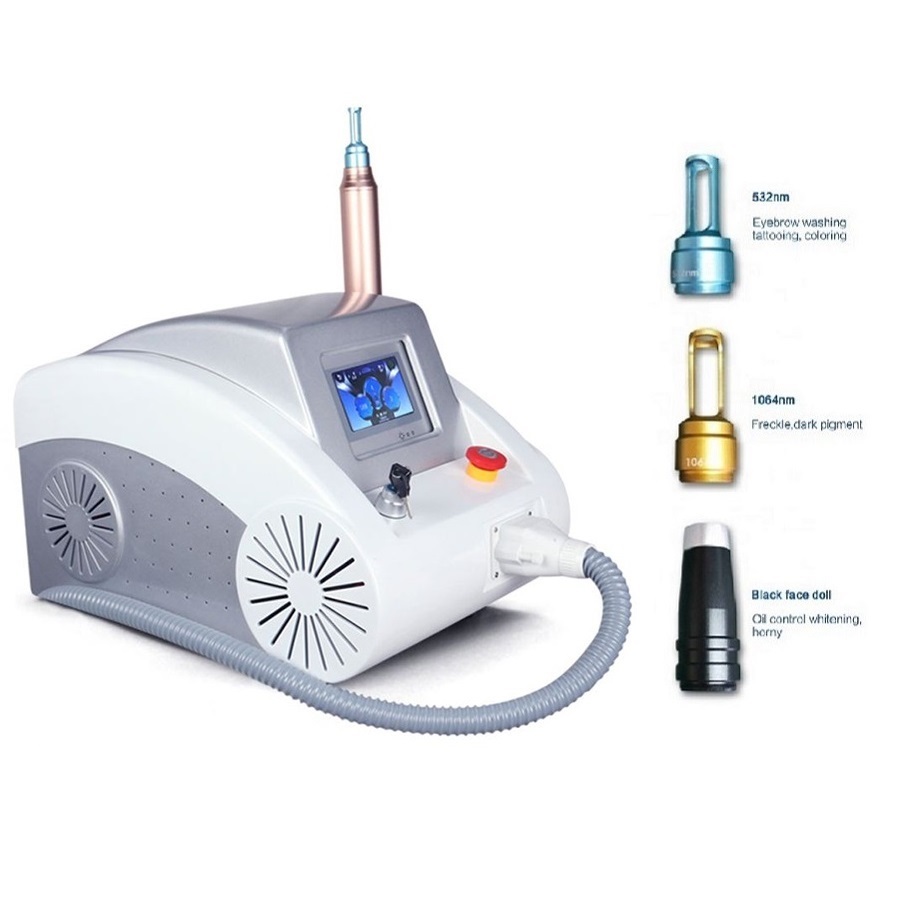 

Portable picosecond Laser color tattoo eyebrow remove Machine 532 1032 1064nm Q-switch ND Yag hair removal Speckle Pigment Acne Treatment beauty salon use