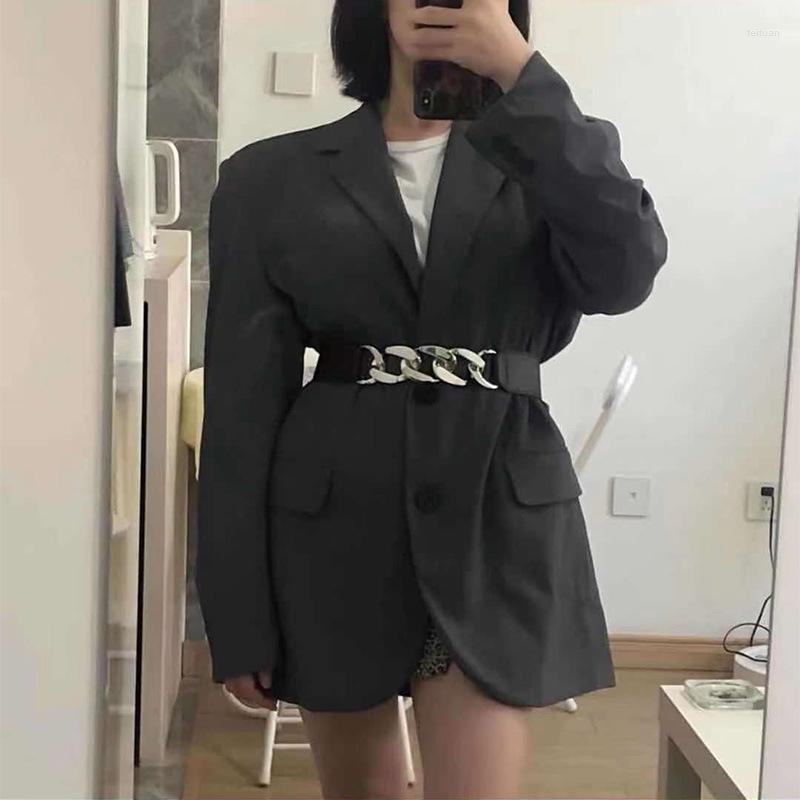 

Belts Fashion Chain Belt Elastic Metal Waist For Women Ladies Coat Dress Waistband Luxury Designer Brand, Gold
