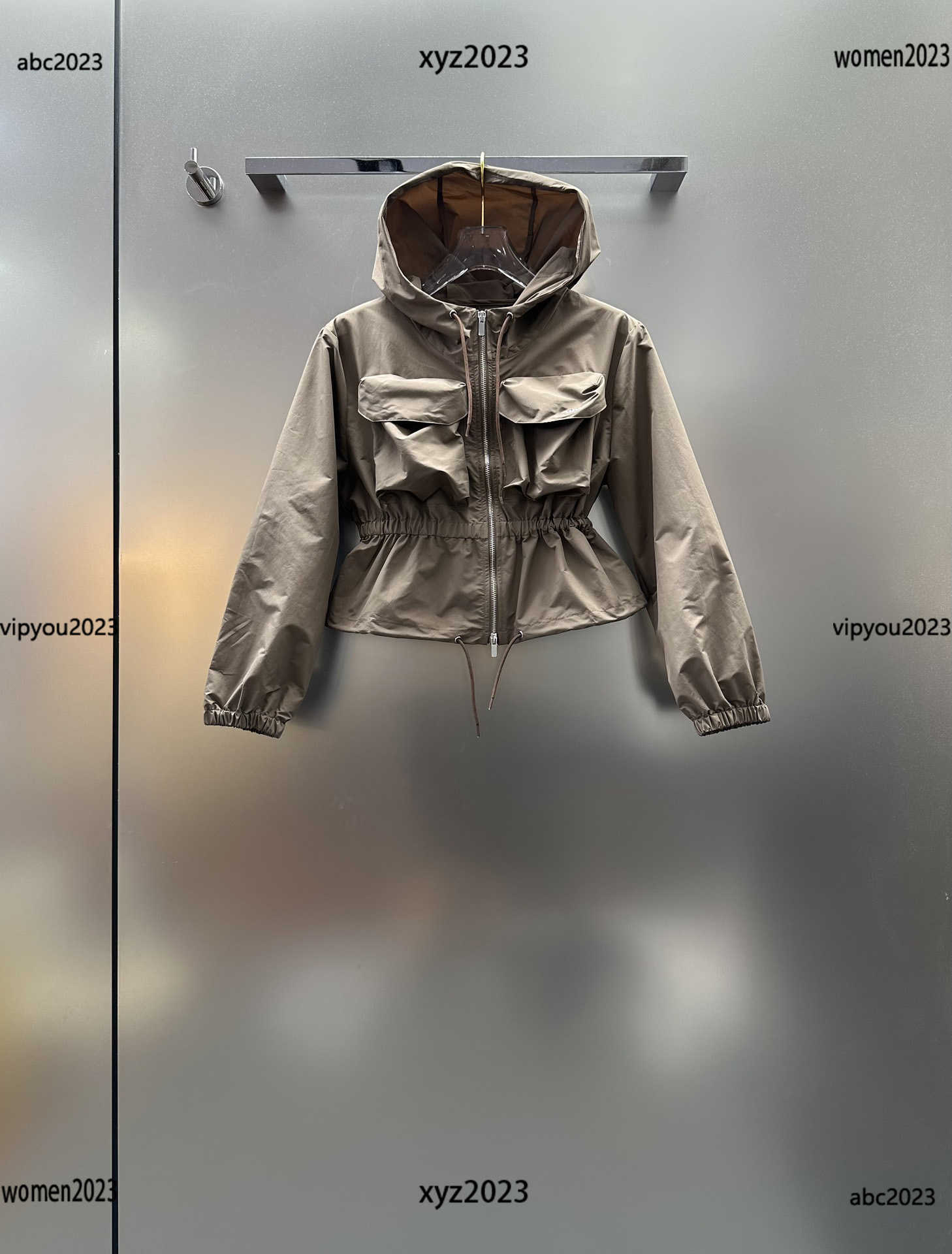 

women designer clothes high quality Hooded top Size -L women long sleeves jacket fashion lady coat girl designer outerwear, #2