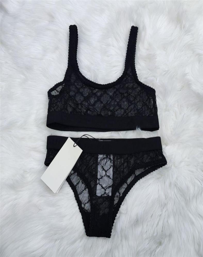 

Classic Letter Lace Bra Set Designer Underwear Lingerie Suit Embroidery Panty Breathable Soft Bras Knickers 2 Piece6654179, As pic
