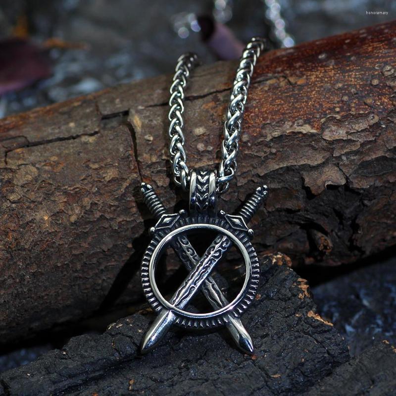 

Chains Gothic Norse Viking Valyrian Sword Pendant Necklace Stainless Steel For Men Jewelry
