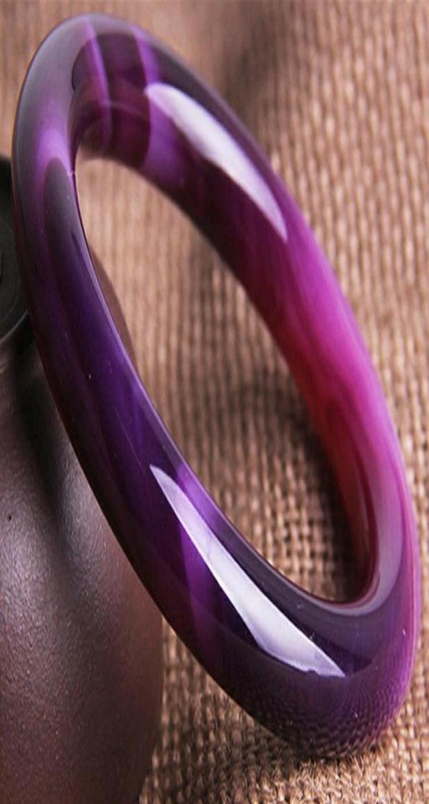

Bangle Natural Agate Bracelet Brazilian Jade Round Clause Monochrome Chalcedony Amethyst For Family Jewelry Gifts4408229