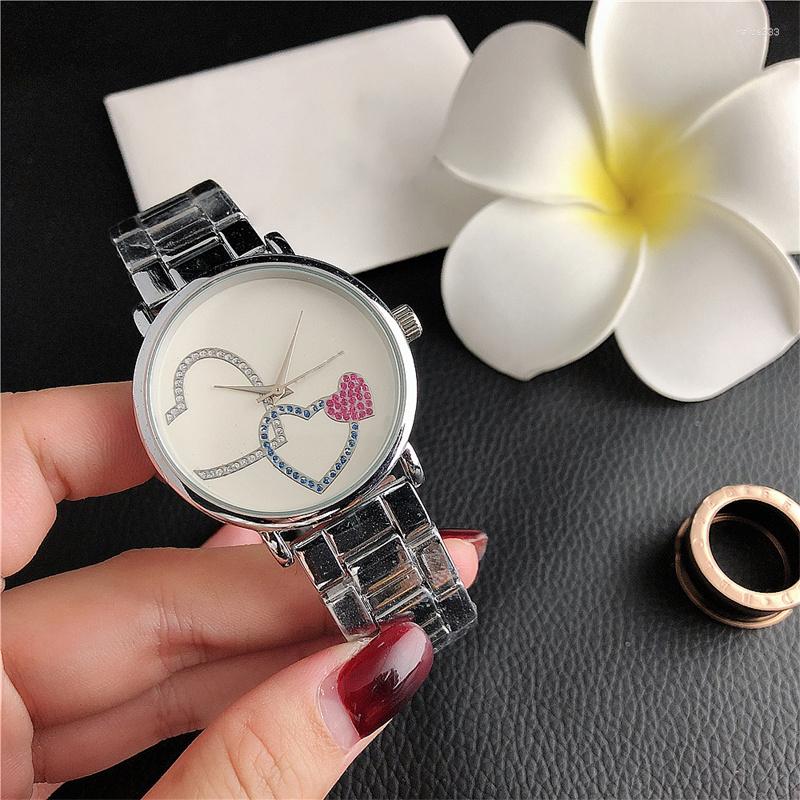 

Wristwatches Love Pattern Luxurious Temperament Women's Watch Fashion Steel Bands Quartz Direct Selling, M7220x -4