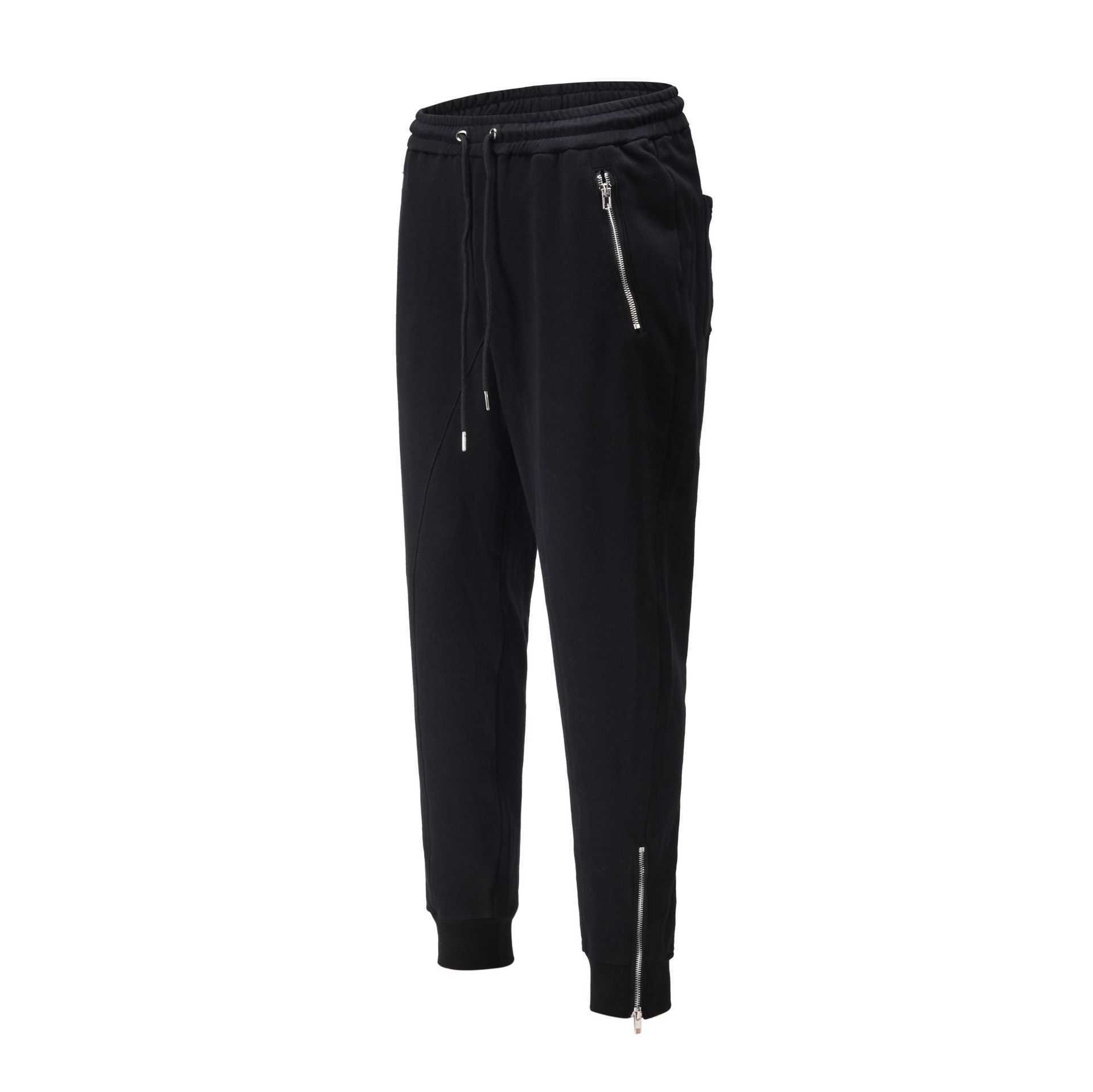 

High Street RO Dark Wind Side Open Leg Zipper Drawstring Guard Pants Hip Hop Street Versatile Drop Feel Casual Pants Long Pants for Men, H306 washing water ash