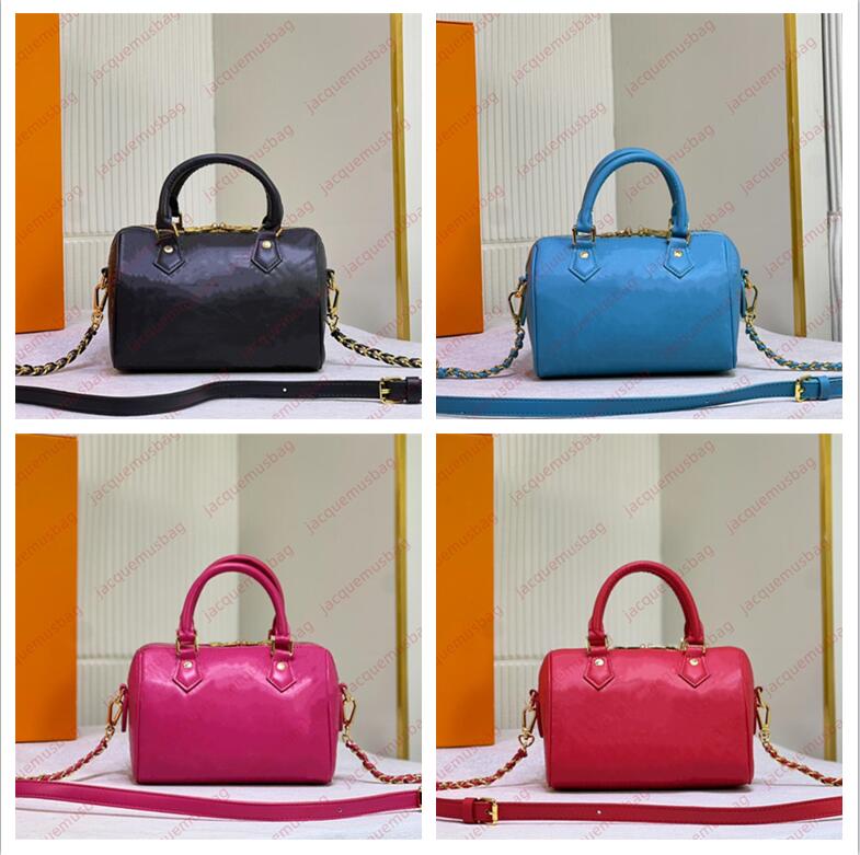 

Women Pillow bag Speedy Bandouliere 20 handbag tote designer beach Shoulder crossbody bags quality Mini Monograms pattern messenger purses dhgate Sacoche M22595, Fuchsia