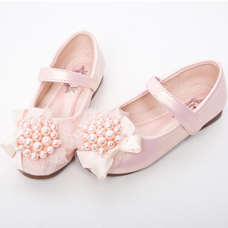 

Sneakers 2023 Autumn Girls Single Shoes Children Non-slip Wear-resistant Student Performance Princess Dance Baby Kids, A33 white