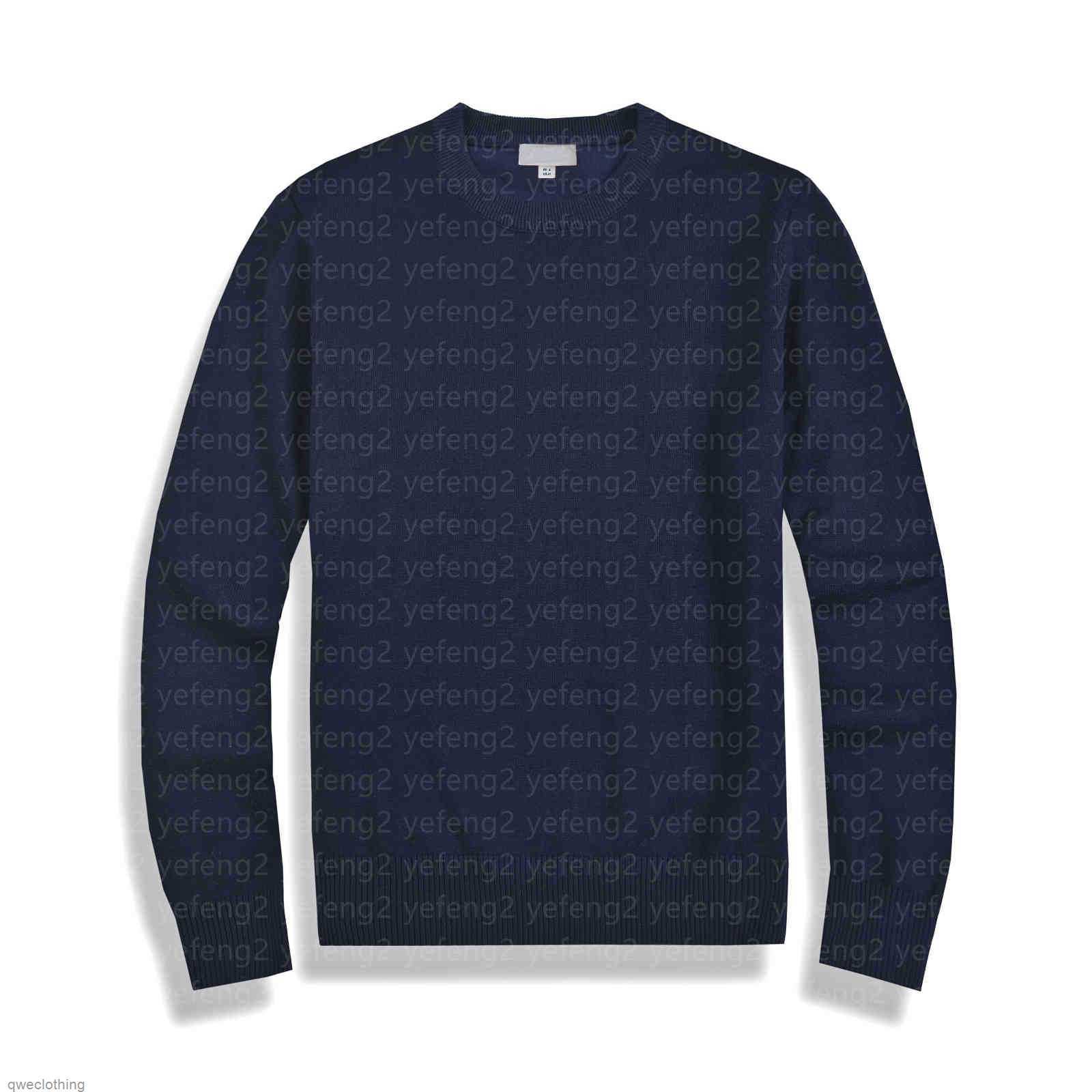 

Warm Mens sweater sweaters polo crocodile Long Sleeve fashion embroidery Casual Round Neck Knitted sweatshirts asian size IKTZ, Navy blue