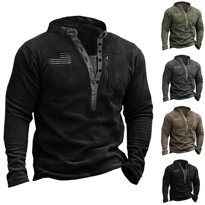 

Men's Sweaters Mens Fashion Simple Solid Pocket Cardigan Button Sweater Jacket Folk Loose Fit European Style Oversize Punk, Black