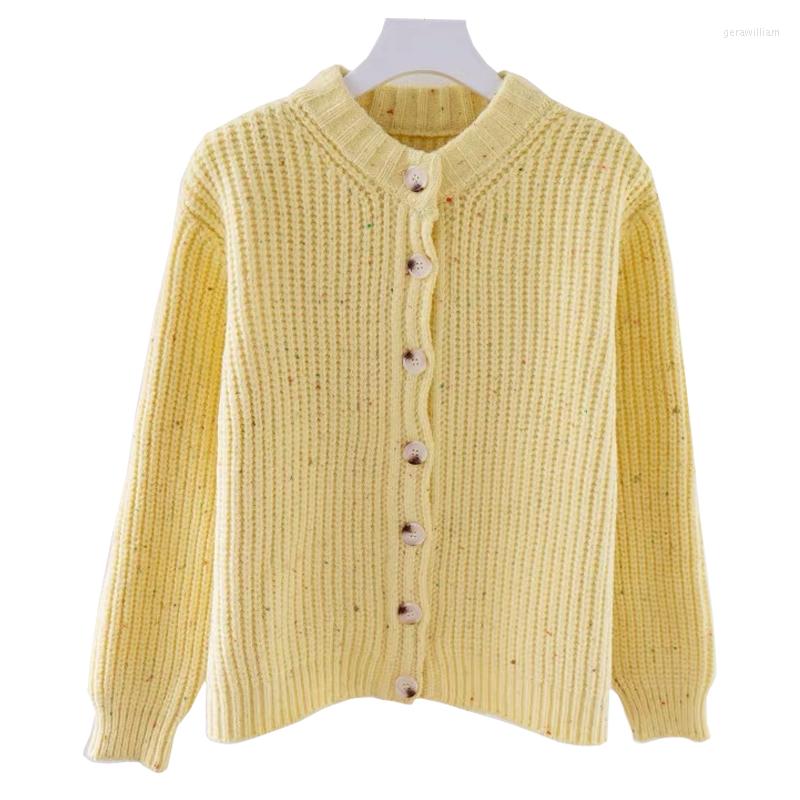 

Women's Knits Women Cardigan Buttons Soft Sweater Knitted Solid Autumn Winter O-Neck Feminine Loose All Match Sweet Long Sleeve Jumper Coat, Beige