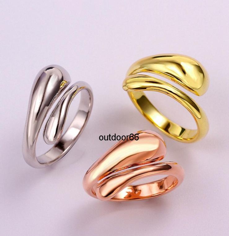 

Rose gold ring simple fashion color geometric wedding ring hand jewelry2777865