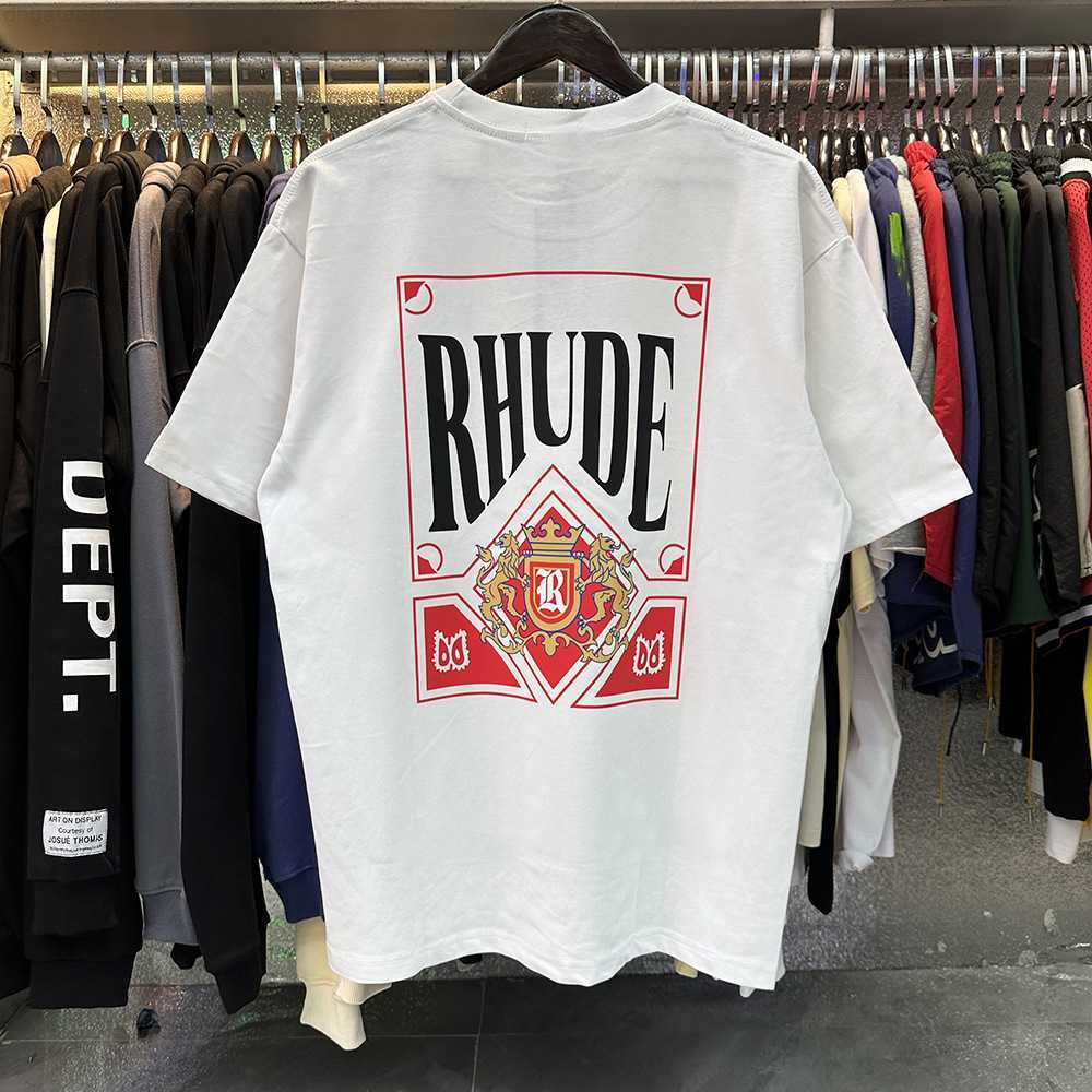 

Mens Tshirts t Shirt Rhude t Shirts Summer Fashion Mens Designer Tshirt Street Casual Short Sleeve Beach Style Tees Cotton Printing Shirts Rh