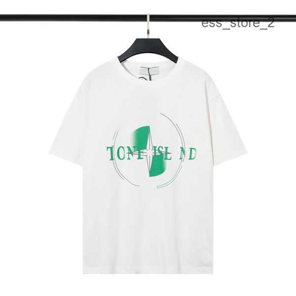 

Company Designer Stone Tees High Quality Summer Menswear Breathable Loose Button Badge Lovers Street Fashion 100% Cotton Polo Shirt Massimo Cp 2 QK3R