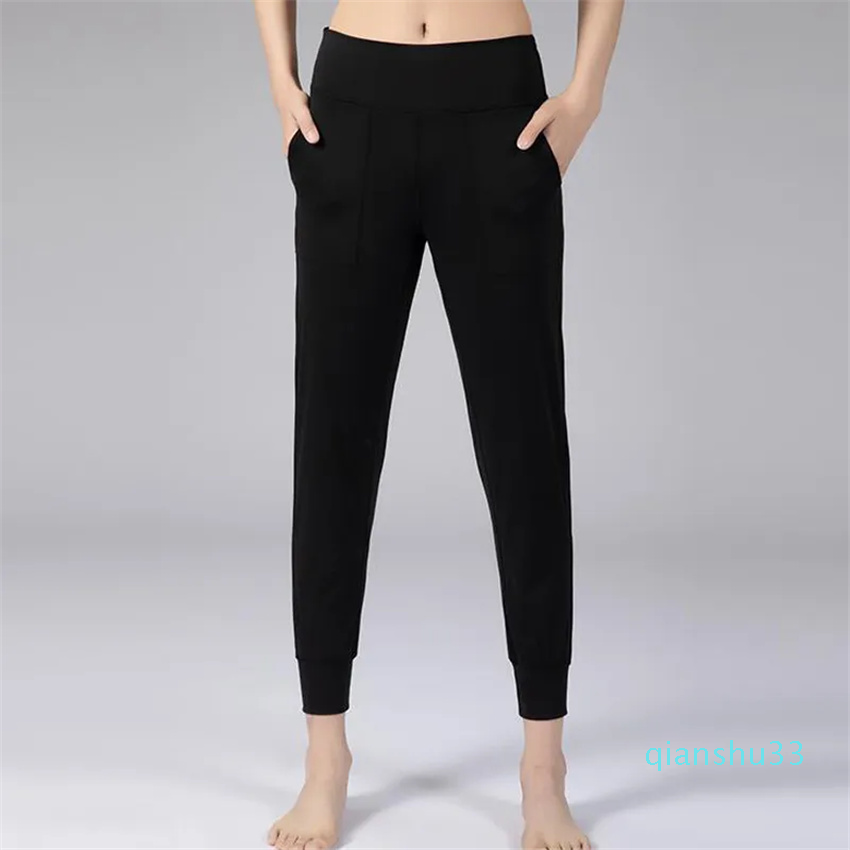 

Naked feel Loose Fit Sport Yoga Pants Workout Joggers Women Elastic Workout Gym Leggings with Two Side Pocket, Mix order(please mark the color)