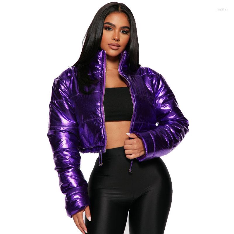 

Women' Trench Coats Felyn 2023 High Quality Design Coat Solid Sparkly Turtleneck Winter Warm Outwear, Green