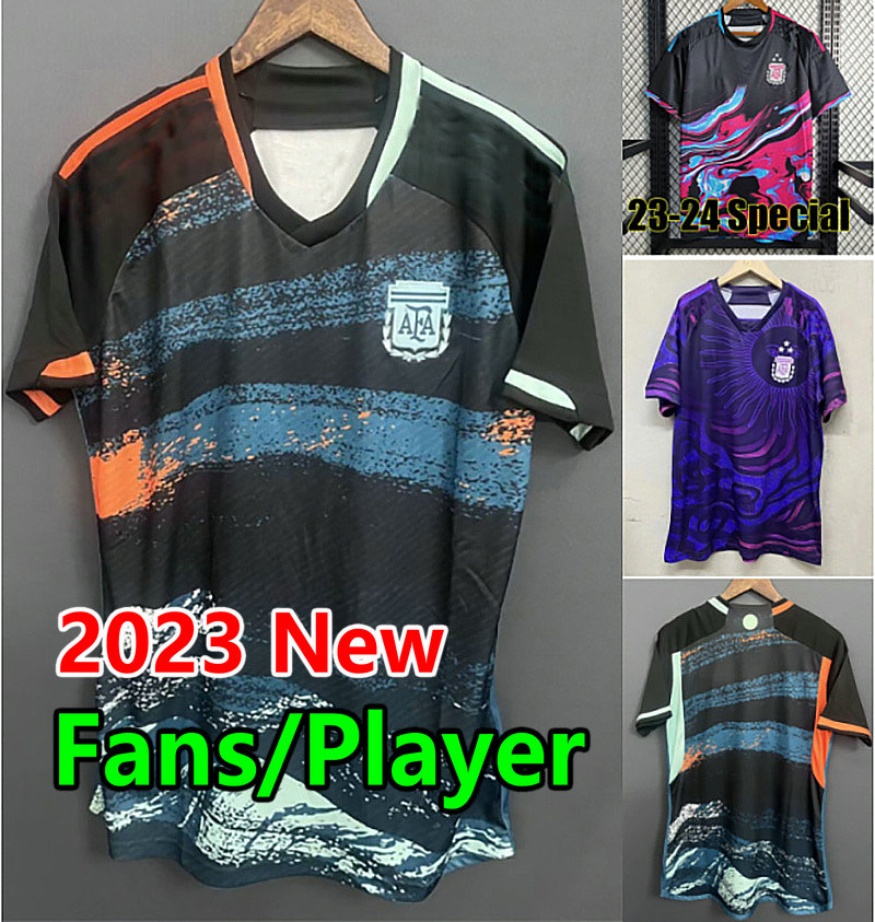 

2023 Argentina DI MARIA Soccer Jerseys 23 24 special version 200th anniversary E.MARTINEZ J.ALVAREZ Football Shirt DYBALA KUN AGUERO DE PAUL men adult Kit, Fans 2023 away