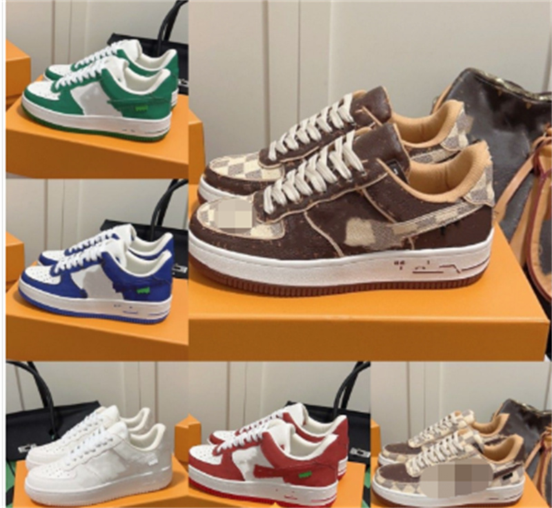 

Casual shoes classic skate low cut basketball shoes monograms paris triple white black royal blue brooklyn cactus jack brown beige mens women tennis sneakers, Lhlvkj5