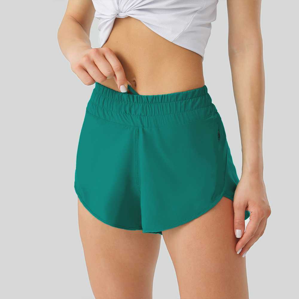 

Designer Womens Shorts LULUS Yoga Fit Zipper LULULEMENS Pocket High Rise Quick Dry Women Train Short Loose Style Breathable T3Qz#2ESS