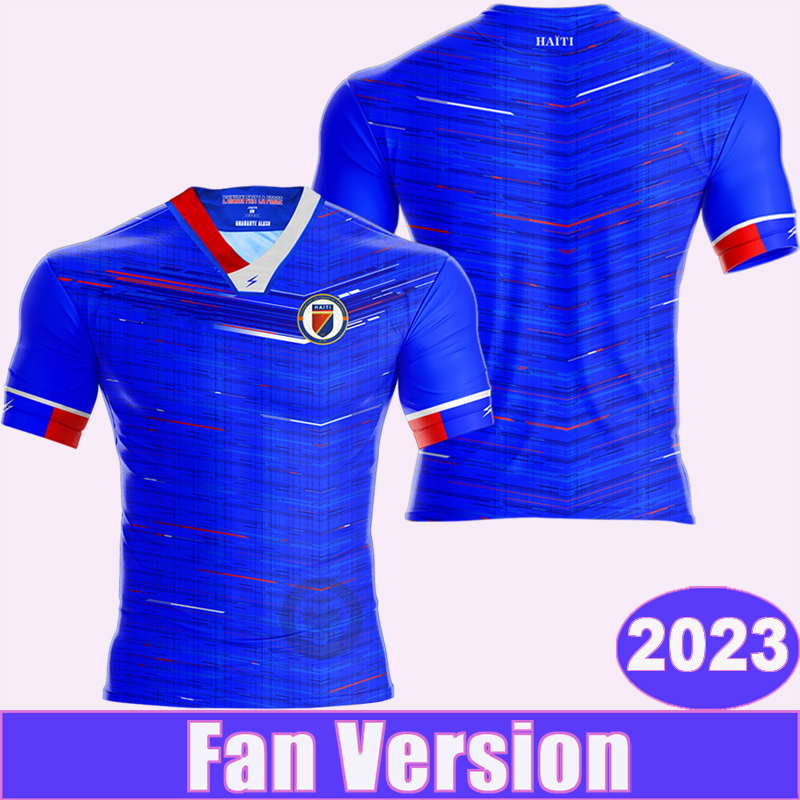 

2023 Haiti National Football Team Mens Soccer Jerseys Home Blue Football Shirt Short Sleeve Adult Uniforms, Qm13580 2023 home no patch