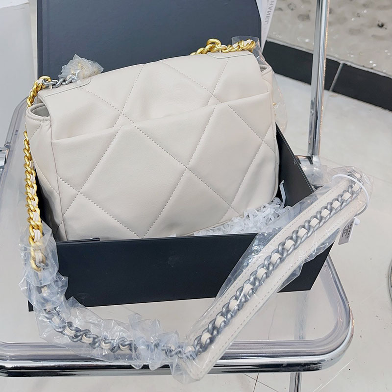 

Top Designer Bag Luxury 19bag Flap Bags Mirror Quality Women Shoulder Handbag Bag Wallet Pocket Luxuries Designers Diamond Lattice Cross Body Bag With Box Size 25 cm, Red