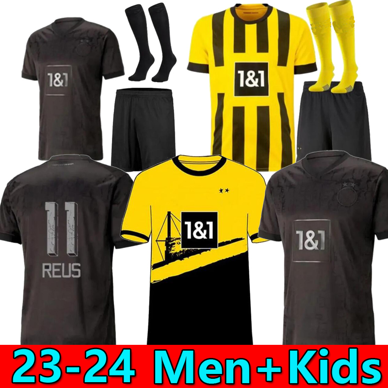 

23 24 Dortmund 110Th soccer jerseys Borussia HAALAND KAMARA 2023 2024 black football shirt REUS BELLINGHAM HUMMELS REYNA BRANDT Special men kids kit maillot de foot