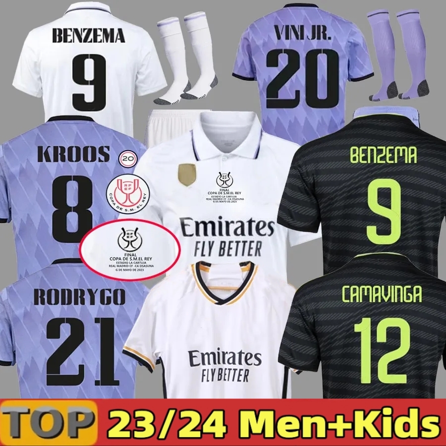 

Camisetas Real Madrid Soccer Jerseys Kids Kit Retro 23/24 Goalkeeper Training Football Shirt Maillot Futbol VINI JR BENZEMA Champion Special 2023 24 Player Version, 23 24 home kids