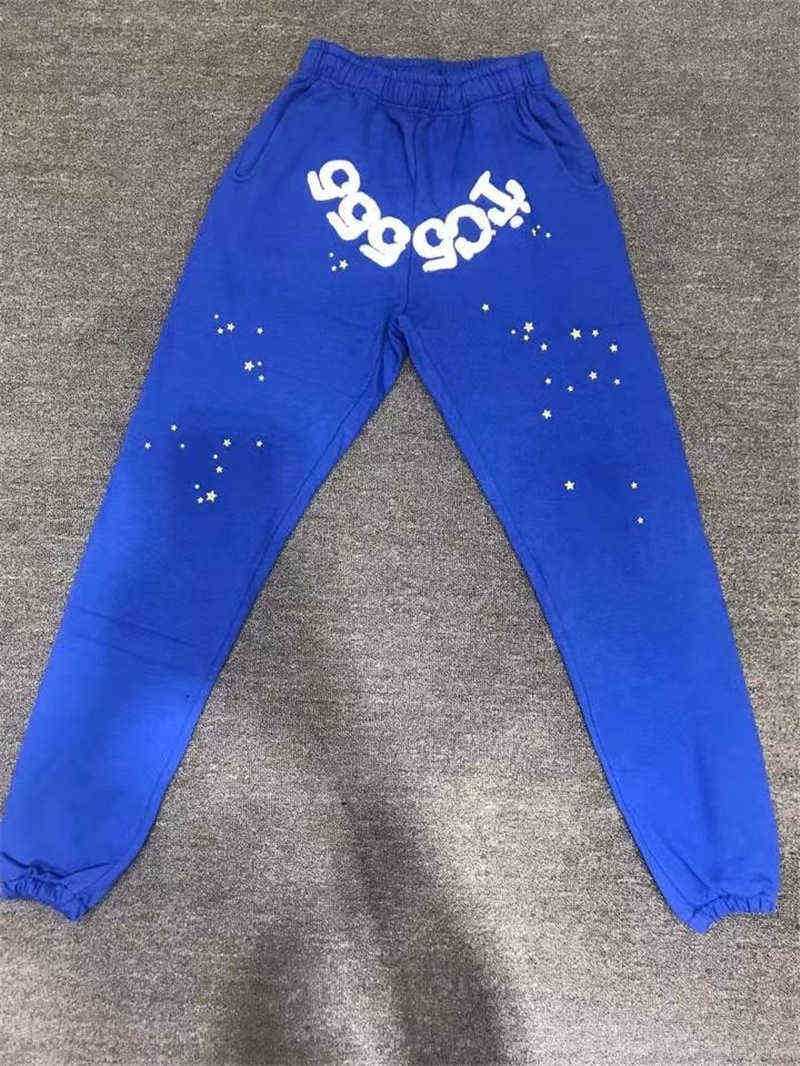 

Blue spider 555 Web Pattern Sweatpants Men Pants Joggers Drawstring Trousers Streetwear Clothing T220803 0JPI
