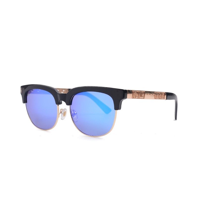 Luxury Fashion Sunglasses For Women Men hot designer Summer Style white sunglasses with clear lens Retro Plate metal Oval Half Frame Glasses Eyeglas
