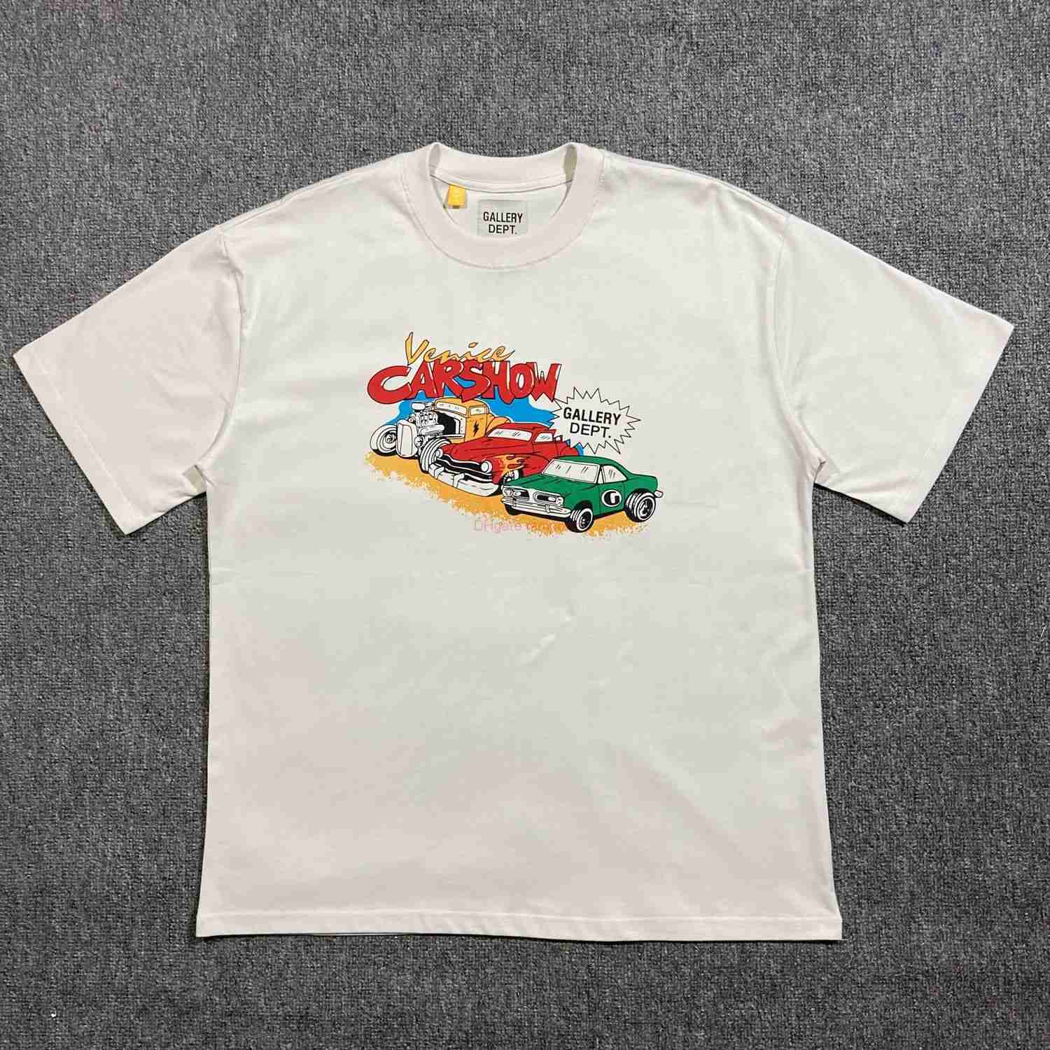 

Designer Fashion Clothing Tees Tshirt Galleryes Depts American Direct Spray Printed Vintage High Street Loose Short Sleeve Ins Couple Tshirt Casual Streetwear Top, 2006 retro white