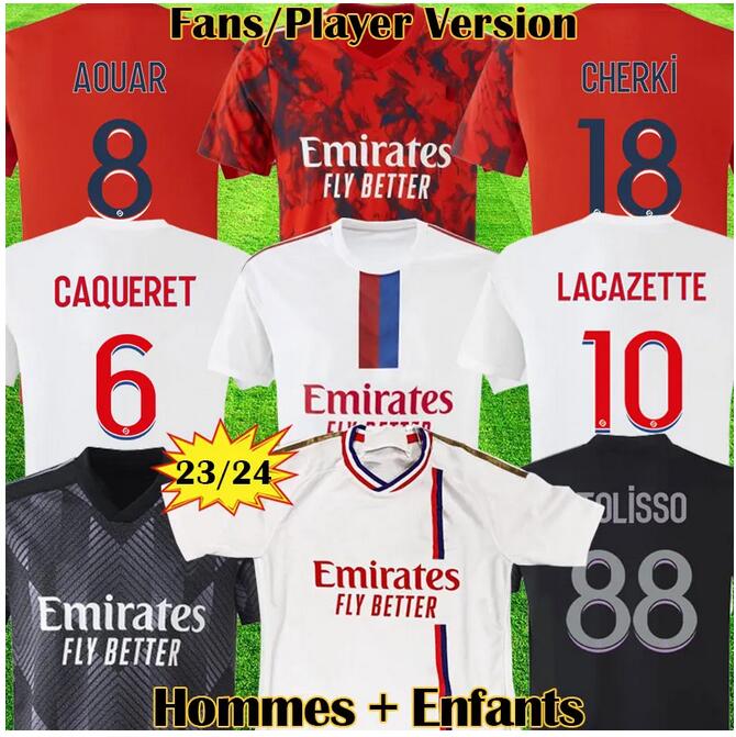 

22 23 24 Maillot de foot Soccer JerseyS TETE OL 4th blue AOUAR TAGLIAFICO football shirts 2022 2023 2024 TRAORE man kids kits equipment lyon tops