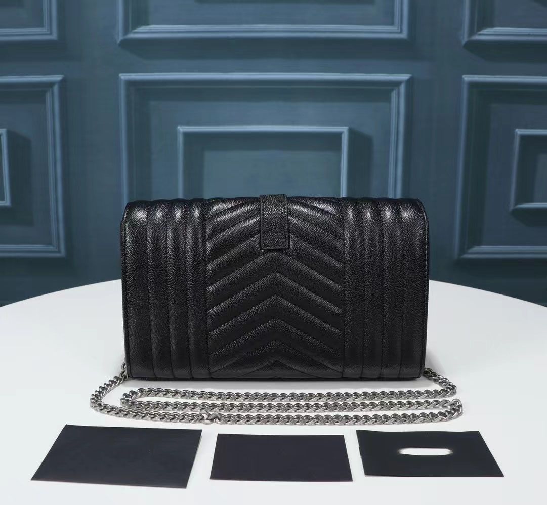 

luxury designer Women handbags totes shopping bag 620280 Clutch Flap handbag CF classic canvas fashion BOY MINI bags travel Crossbody Shoulder Wallet, Black gold chain