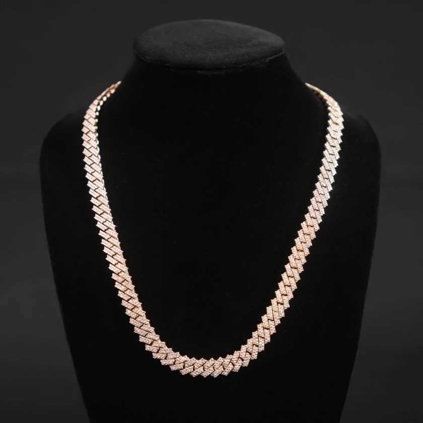 

Kibo Jewelry Hip Hop S925 2 Layers Moissanite Iced Out Diamond 15mm Prong Set Cuban Chain