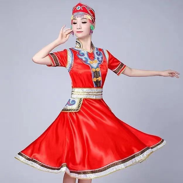 

Mongols Performance Costume Ethnic Minority New Inner Mongolia Dance Costume Square Dancer Performance Costume