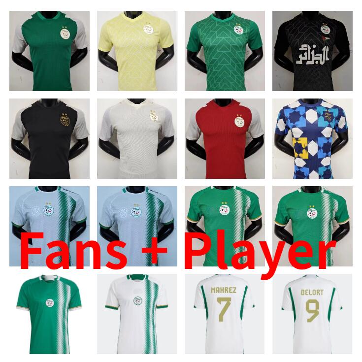 

2023 2024 Algeria Soccer Jerseys Fans Player version SLIMANI MAHREZ FEGHOULI BENNACER ATAL 2023 Home Away 22 23 24 Football Shirts Uniforms adult camiseta de futbol