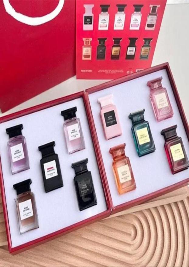 Tford Perfume Gift Set fabulous lost Cherry bitter peach oud wood 10pcs x 75ml with Exquisite gift box good smell long time last2996483