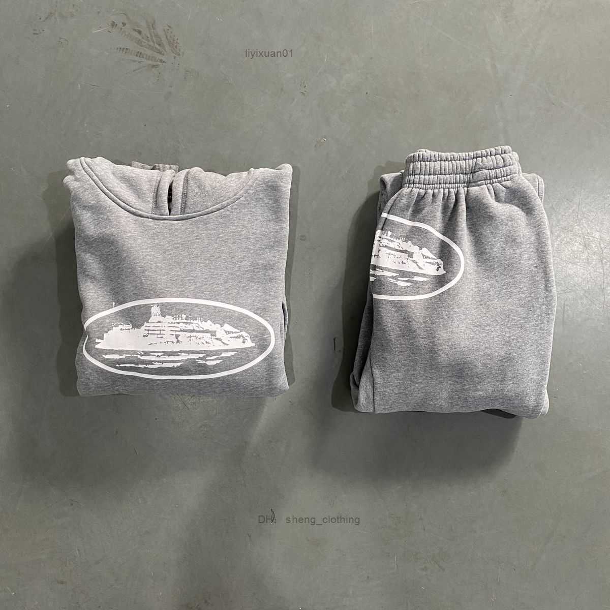 Sweats à capuche pour hommes Vente chaude Corteiz Rule the World Crtz Grey Suit Uk Street Fashion 1: 1 Sweat à capuche de qualité supérieure Jogg