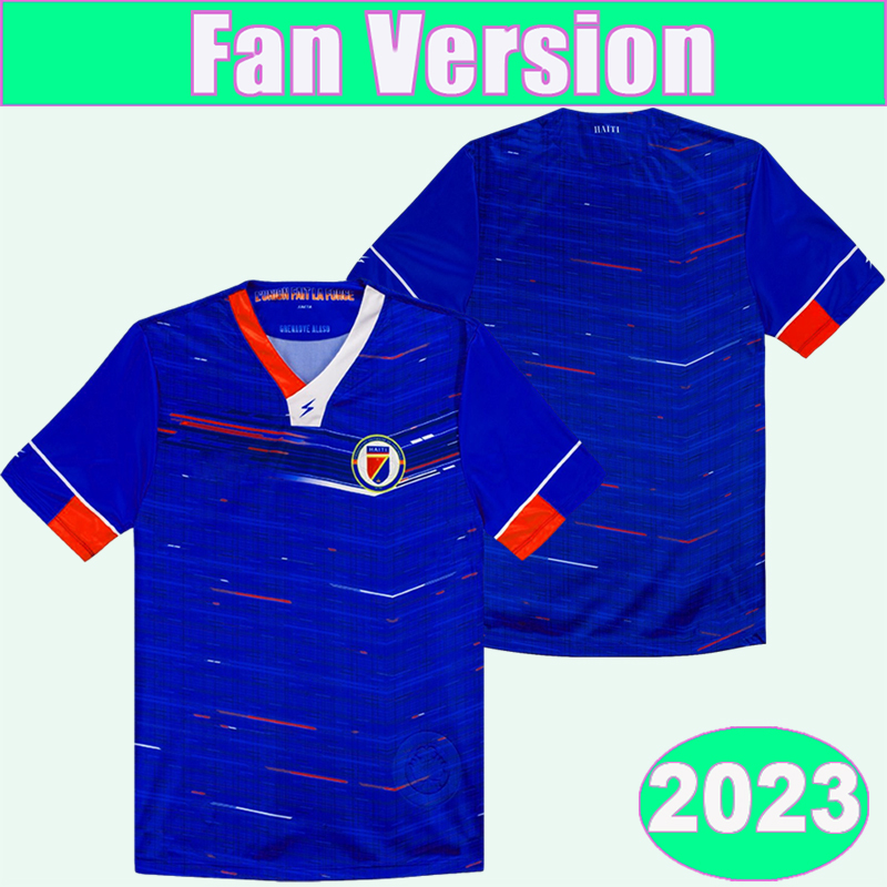 

2023 Haiti National Football Team Mens Soccer Jerseys Home Blue Football Shirt Short Sleeve Uniforms, Qm13580 2023 home no patch