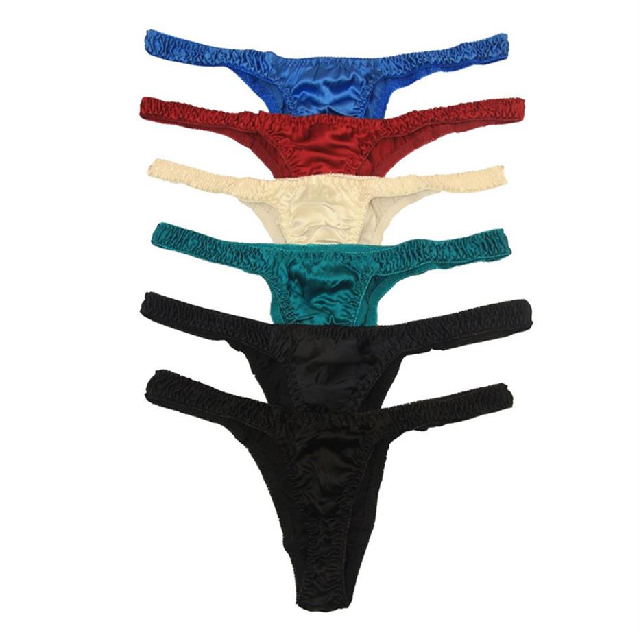 

Womens Thong Panties 100% Natural Silk 6 pairs in One Pack Size US S M  XL XXL274A