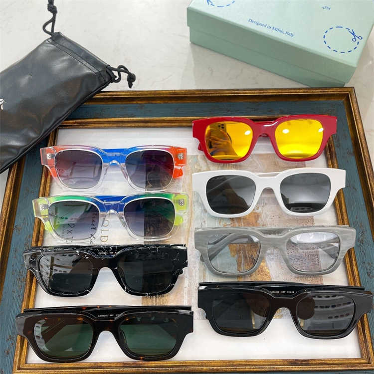 Fashion OFF W sunglasses Luxury 22 new off trendy white (men's ow box) same Sunglasses (women's) box with logo-image-865553810