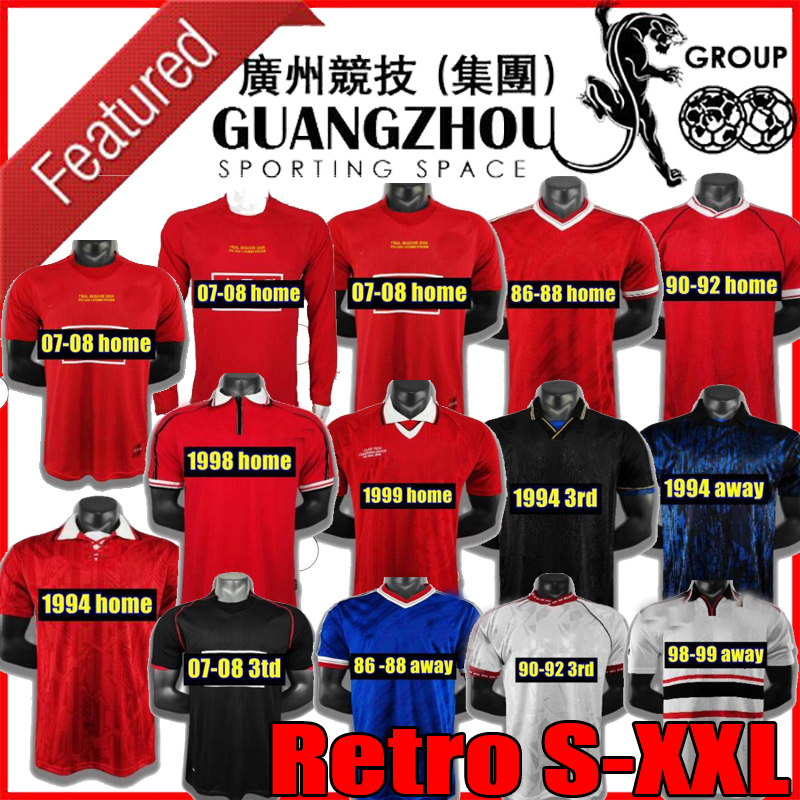 

MANCHESTER RETRO soccer jerseys Man Utd 2006 2007 2008 2009 ROONEY FOOTBALL SHIRTS 06 07 08 09 Vintage NANI VIDIC BERBATOV ANDERSON TEVEZ GIGGS SCHOLES long sleeve, 1994 away