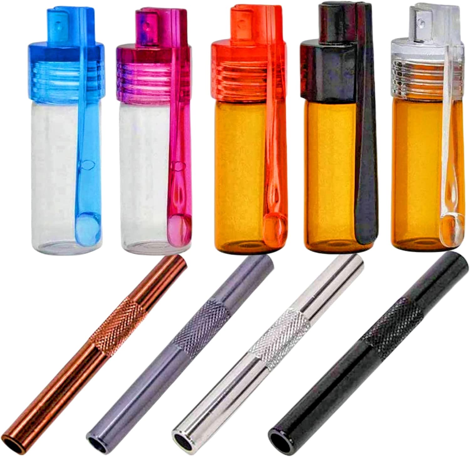 

drinking straws Aluminum alloy straw Aluminum alloy environment-friendly short straw Portable Dispenser vial 9 pack